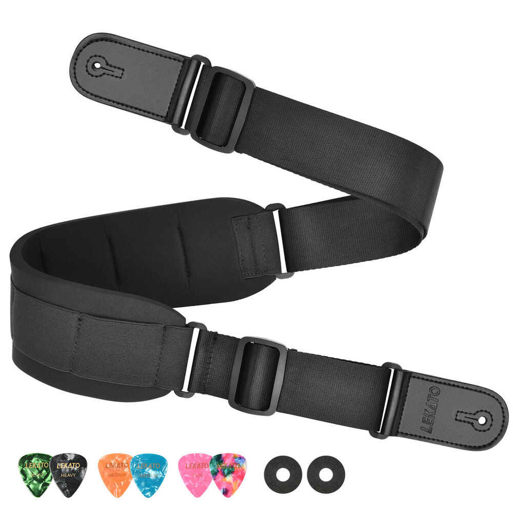 Guitar Strap Padded - Leto Sabuk Pemegang Tali Gitar, dengan
